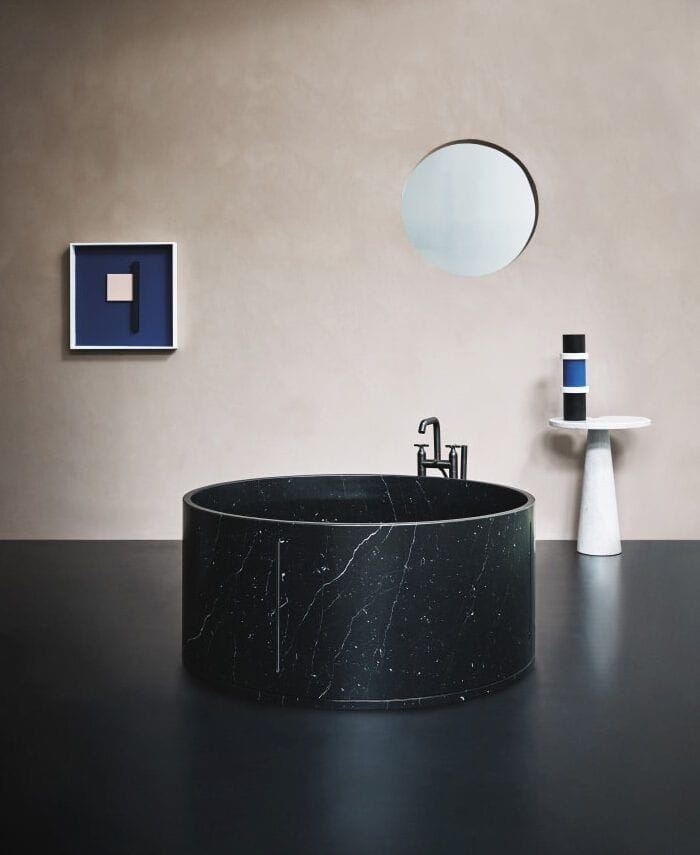 TINA PARA BAÑO BALÍ MÁRMOL NEGRO 120*60 - ELEMENTO 