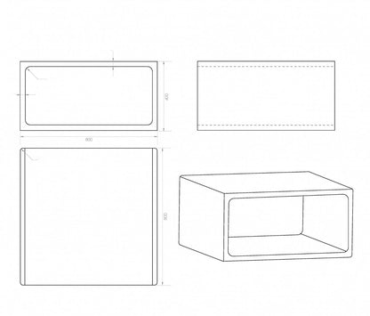 MESA MÁRMOL BLANCO  80*80*40