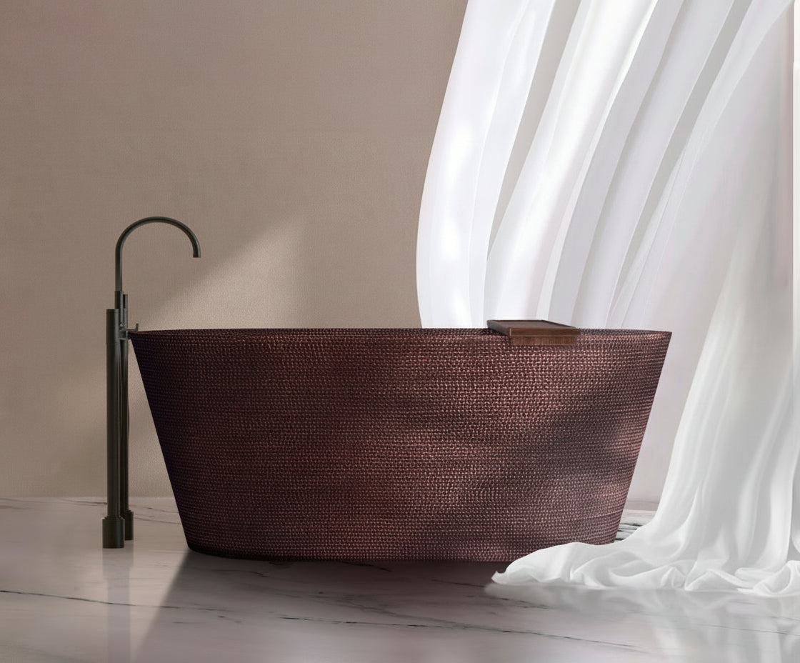 Premium Tina De Baño Con Doble Pared En Cobre Diseño Xicali - ELEMENTO 