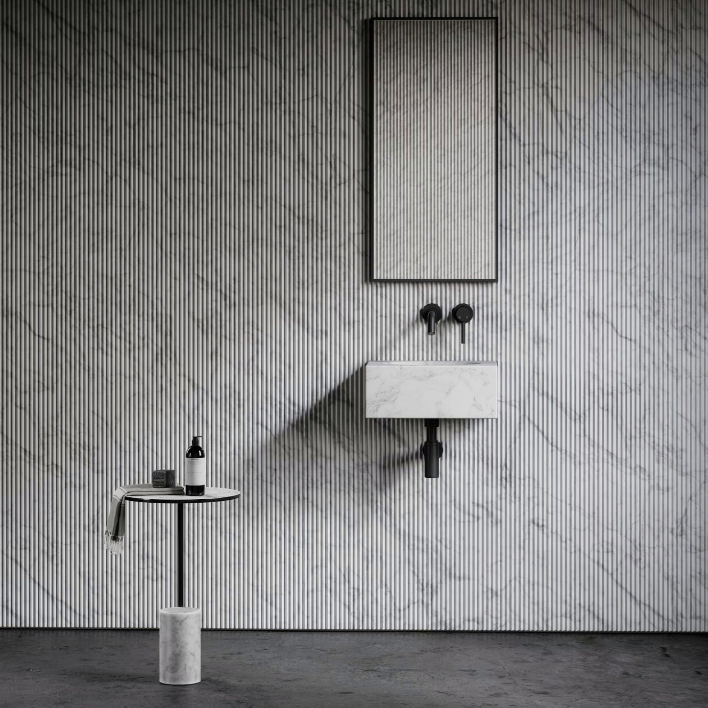 LAVABO MÁRMOL BLANCO 40*40*16 - ELEMENTO 