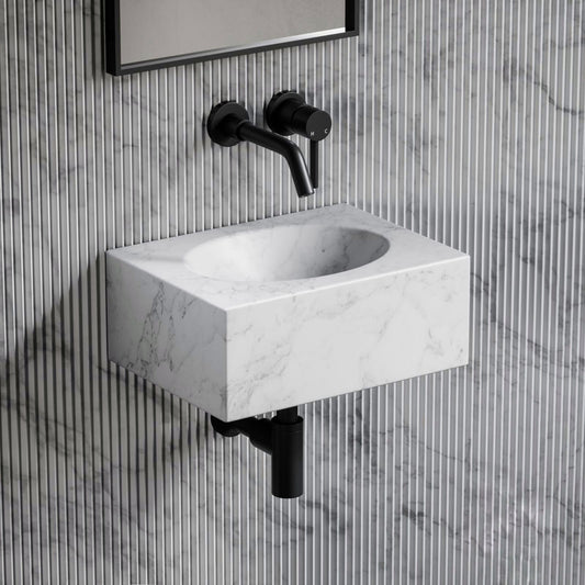 LAVABO MÁRMOL BLANCO 40*40*16 - ELEMENTO 