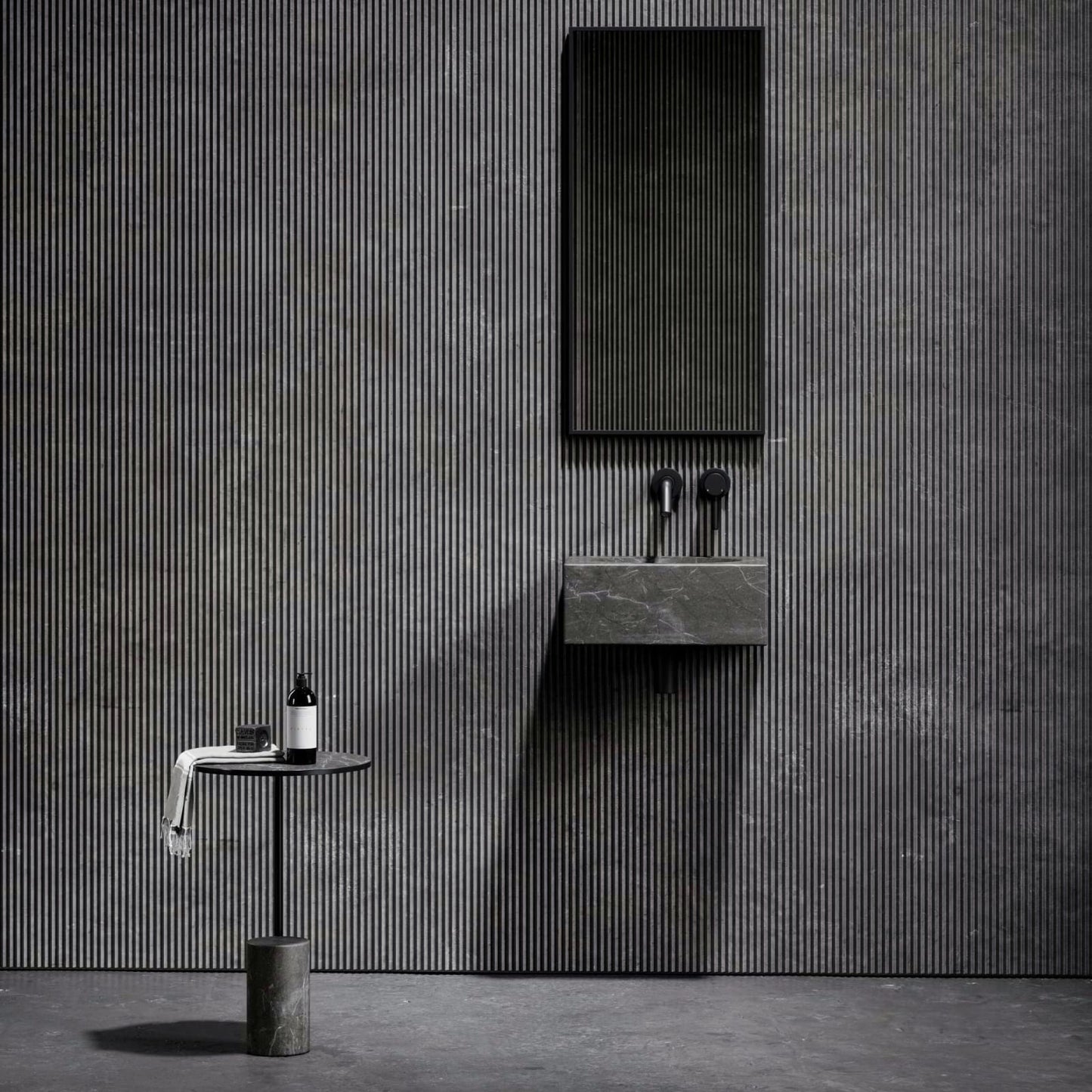 LAVABO MÁRMOL GRIS 40*40*16 - ELEMENTO 