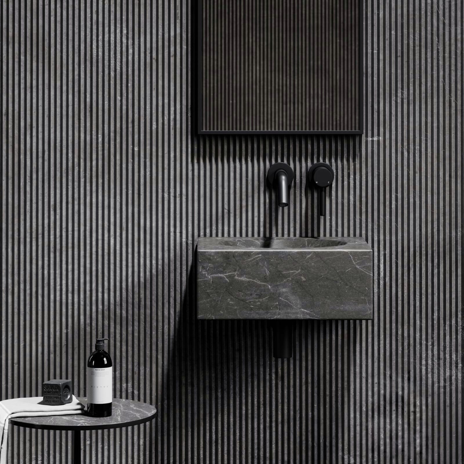 LAVABO MÁRMOL GRIS 40*40*16 - ELEMENTO 