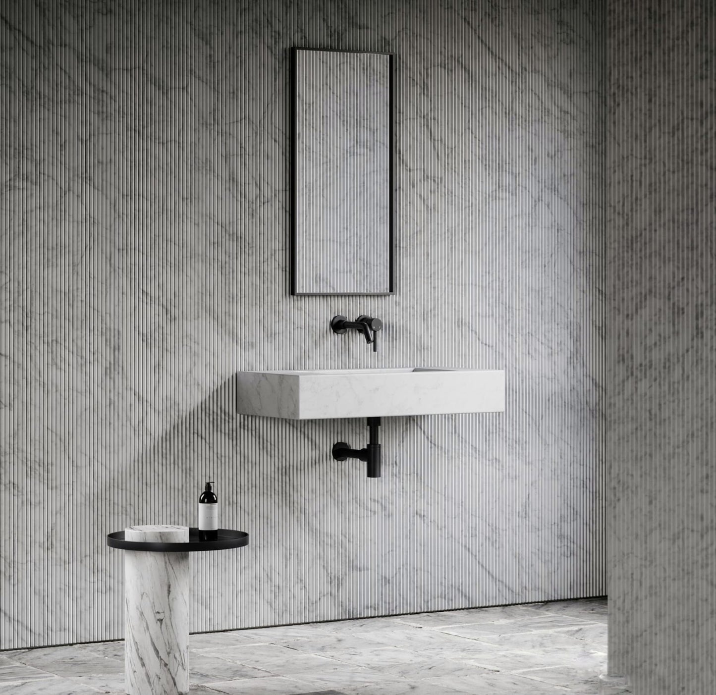 LAVABO MÁRMOL BLANCO 80*40*14 - ELEMENTO 