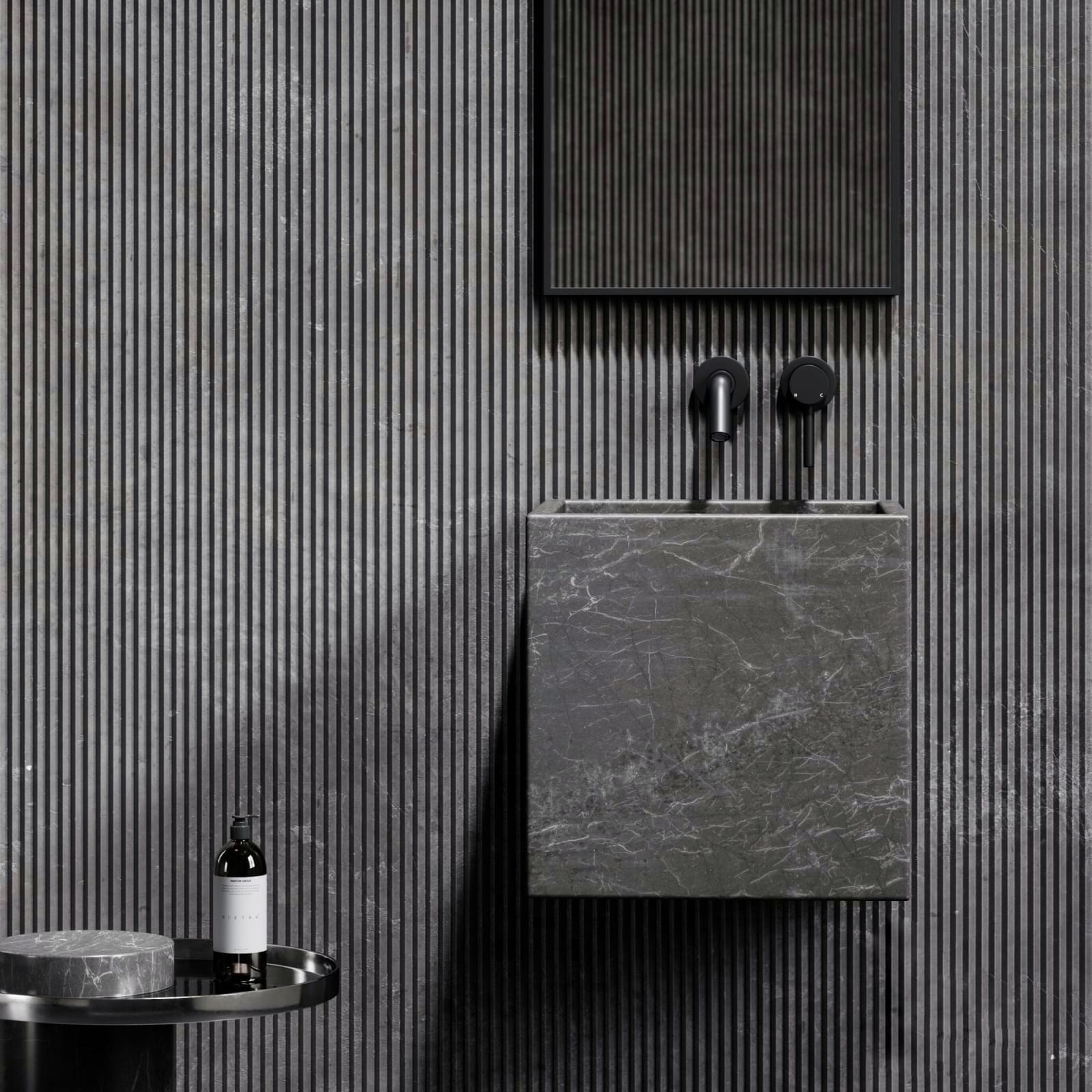 LAVABO MÁRMOL GRIS 40*40*40 - ELEMENTO 
