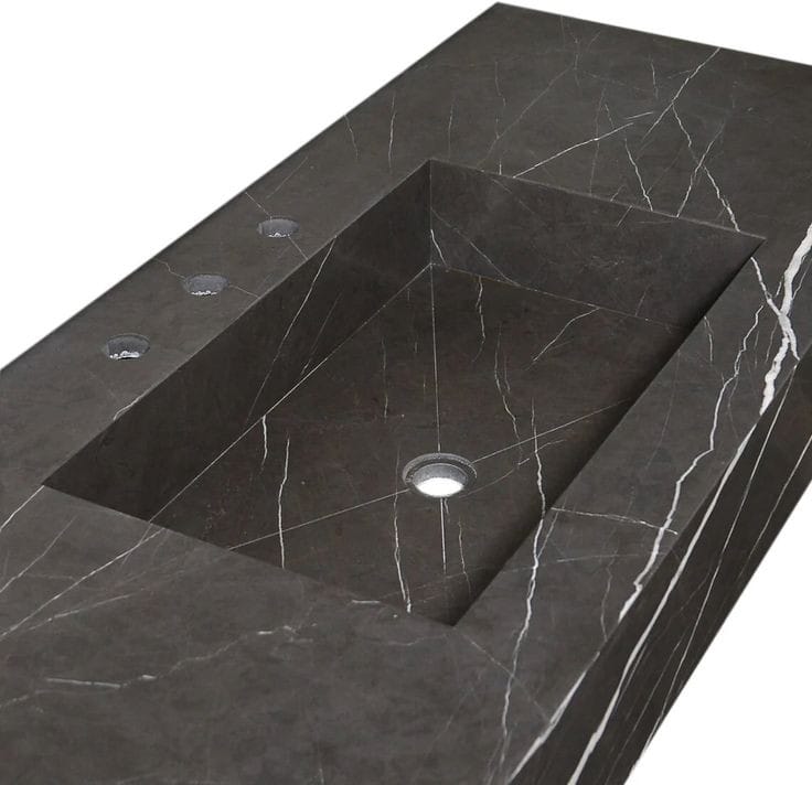 LAVABO MÁRMOL NEGRO RECTANGULAR 120*50*15cm. - ELEMENTO 