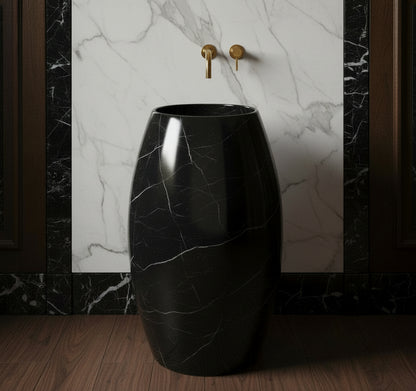 LAVABO TIPO PEDESTAL MÁRMOL NEGRO 45*50*90 - ELEMENTO 