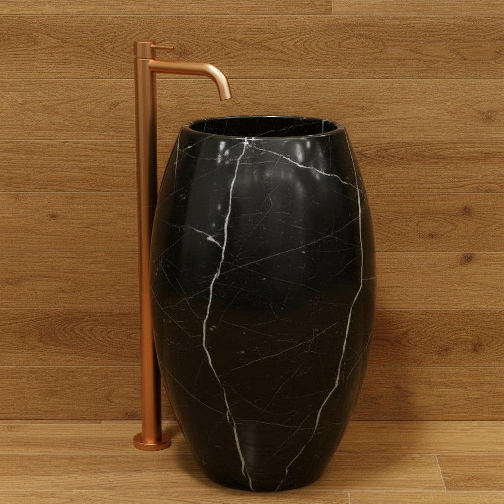 LAVABO TIPO PEDESTAL MÁRMOL NEGRO 45*50*90 - ELEMENTO 