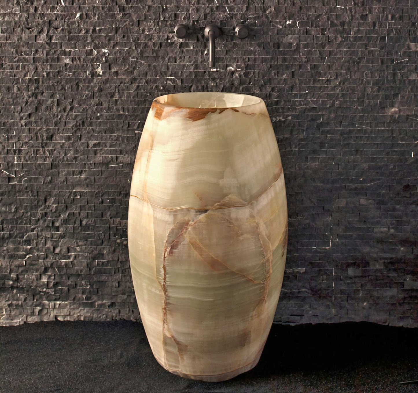 LAVABO TIPO PEDESTAL ÓNIX VERDE  50*45*90 - ELEMENTO 