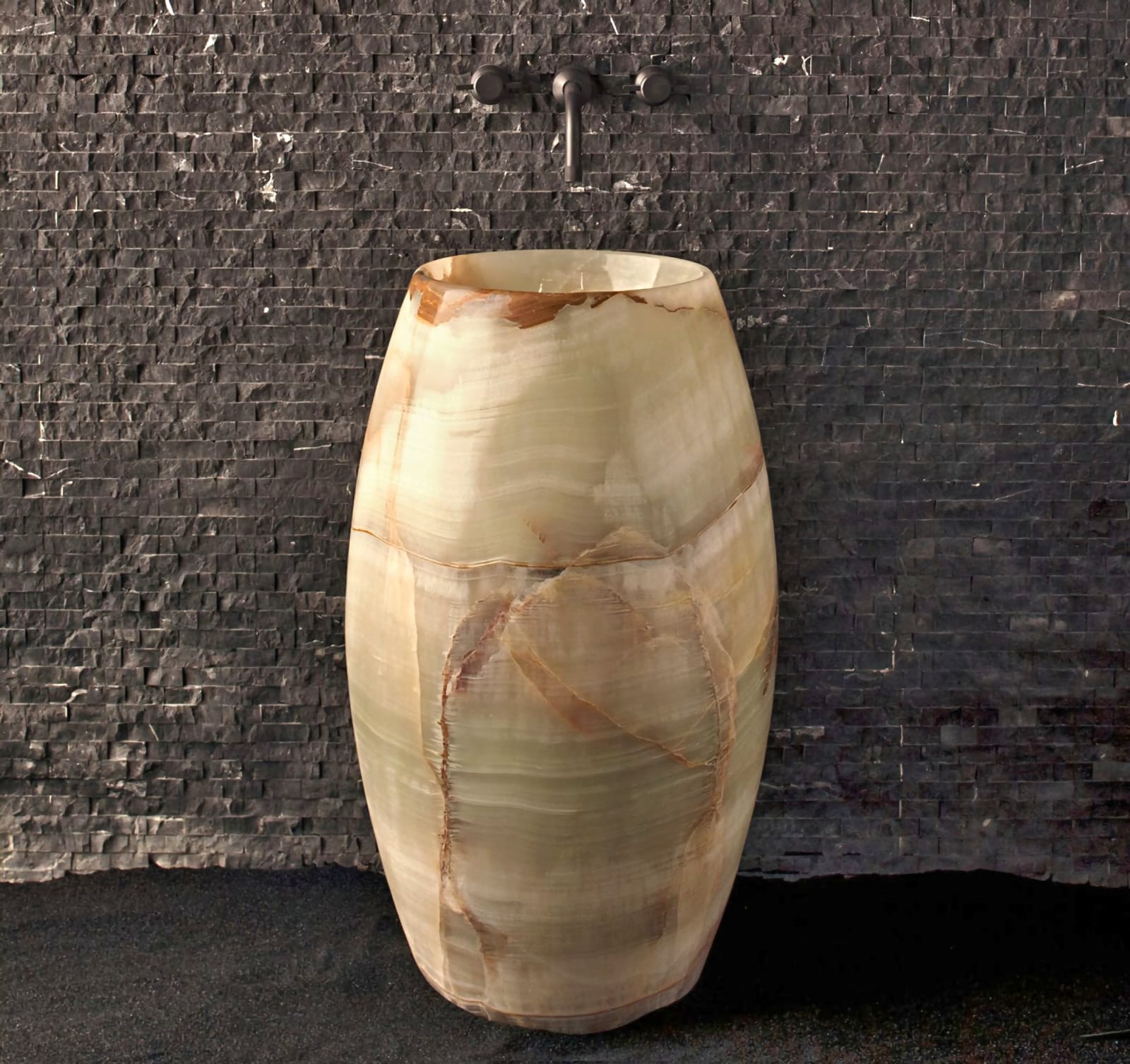 LAVABO TIPO PEDESTAL ÓNIX VERDE  50*45*90 - ELEMENTO 