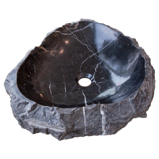 LAVABO MÁRMOL NEGRO RÚSTICO  40 CM. - ELEMENTO 
