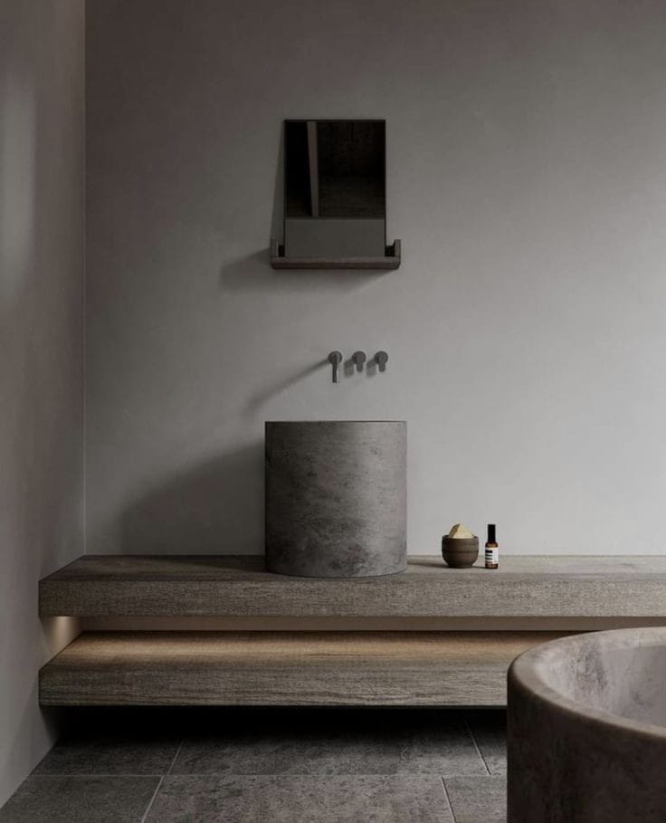 LAVABO SPA MÁRMOL GRIS 45*35 CM - ELEMENTO 