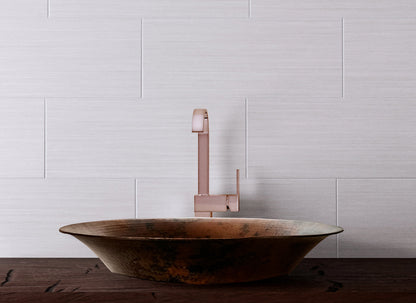 Premium Lavabo Especial Redondo en Cobre Diseño Canoa - ELEMENTO 