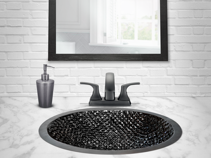 Premium Lavabo Ovalado en Cobre Diseño Cuadros - ELEMENTO 