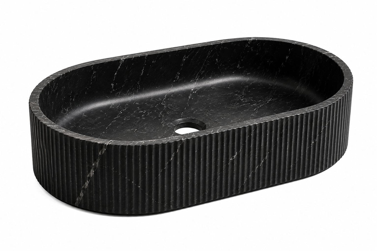 LAVABO OVALADO ESTRIADO MODELO TRAZO  60x40x15