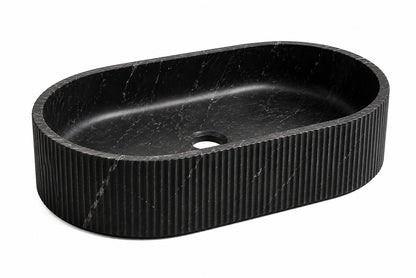 LAVABO OVALADO ESTRIADO MODELO TRAZO  60x40x15
