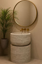 LAVABO TIPO PEDESTAL MÁRMOL BEIGE 55*90 CM MODELO NUMO - ELEMENTO 