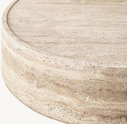 MESA DE CENTRO MÁRMOL TREVERTINO MODELO ROMA 122x38