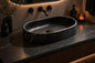 LAVABO MÁRMOL NEGRO MODELO VOLCANO 60x40x15