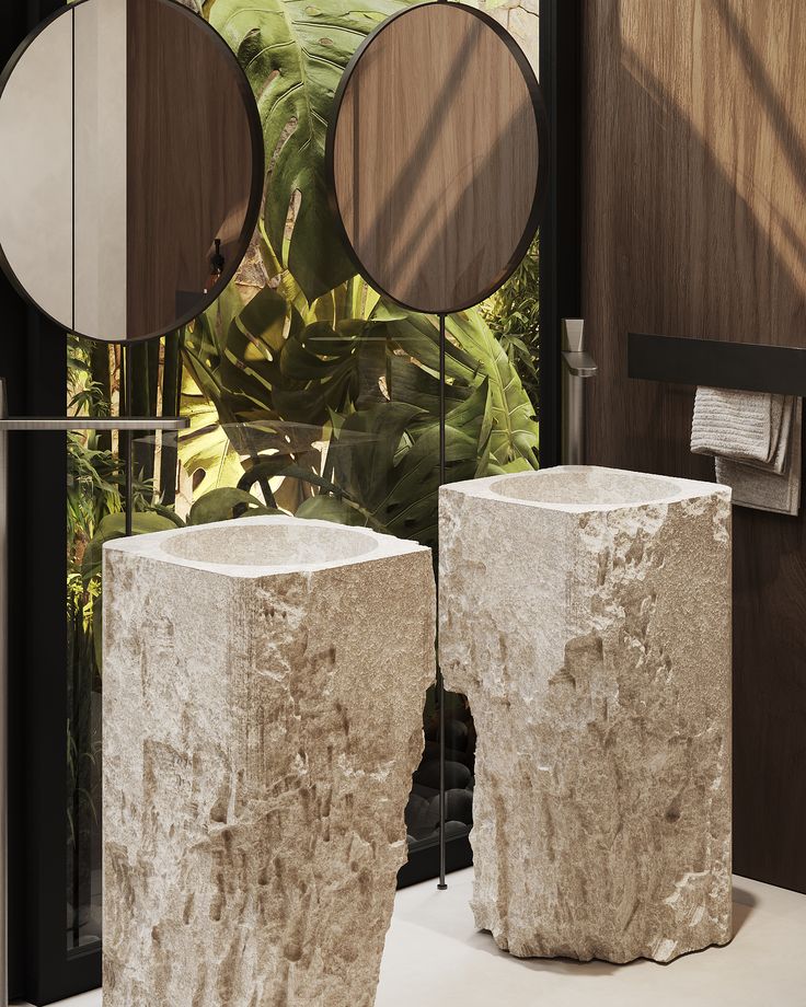 LAVABO TIPO PEDESTAL MÁRMOL ARENA  45X45X90CM MODELO BARROCO - ELEMENTO 