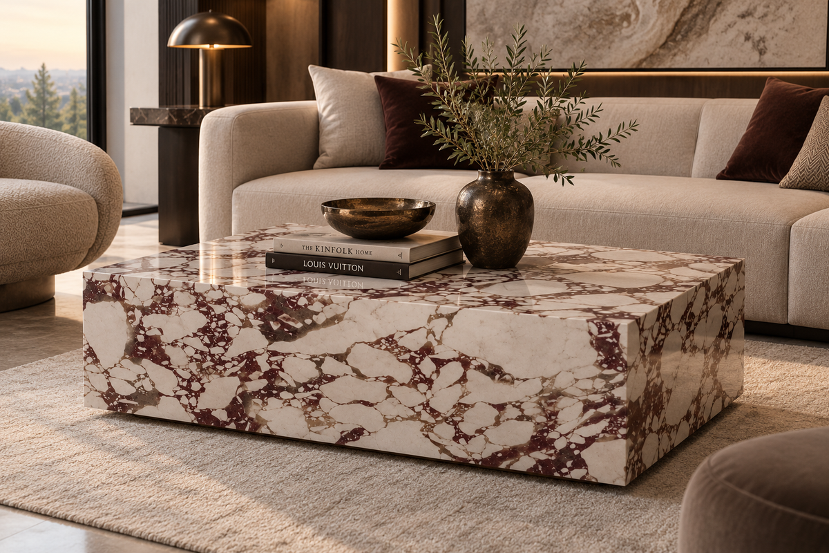 MESA DE CENTRO CALACATTA BORGIA 110X70X40