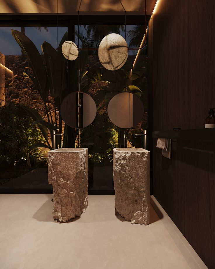 LAVABO TIPO PEDESTAL MÁRMOL ARENA  45X45X90CM MODELO BARROCO - ELEMENTO 