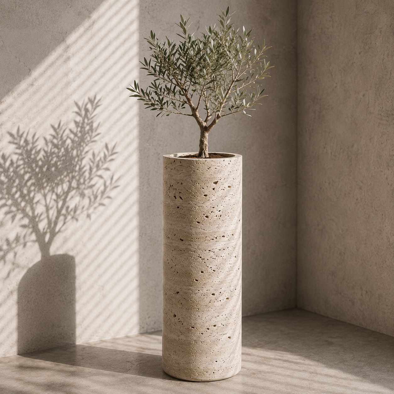 MACETA TRAVERTINO 35x93cm