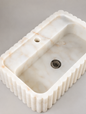 LAVABO ESTRIADO ÓNIX BLANCO 60x45x20cm