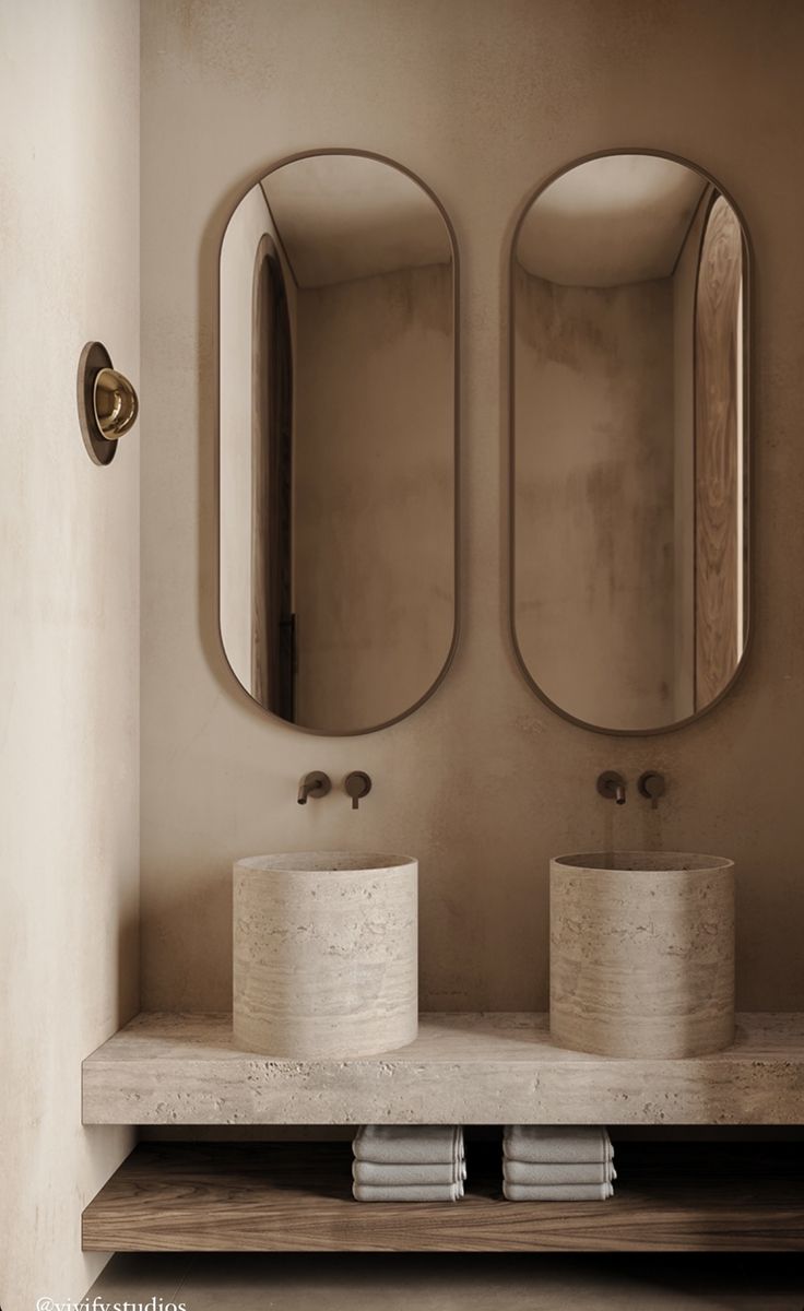 LAVABO MEDIO PEDESTAL MÁRMOL BEIGE 45cm diámetro x 45cm altura - ELEMENTO 