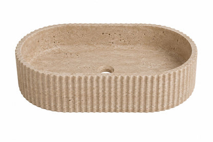 LAVABO OVALADO ESTRIADO MODELO TRAZO  60x40x15